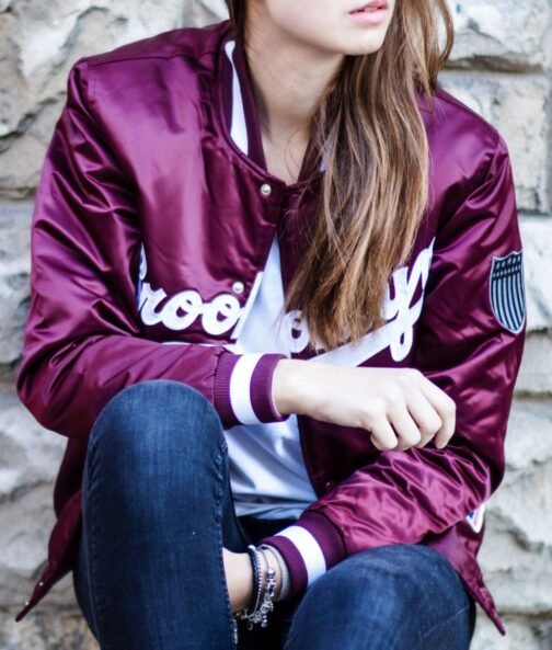 Brooklyn Dodgers Bomber Satin Jacket - Image 11