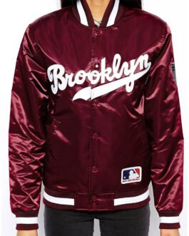 Brooklyn Dodgers Maroon Satin Jacket