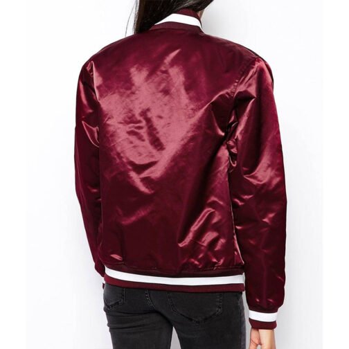 Brooklyn Dodgers Maroon Satin Jacket - Image 3