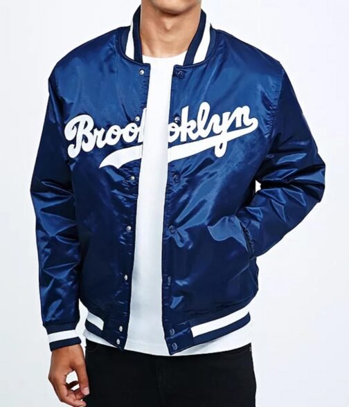 Brooklyn Dodgers Bomber Satin Jacket - Image 10