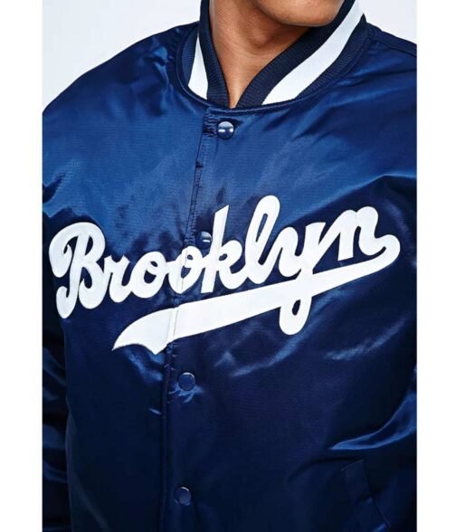 Brooklyn Dodgers Bomber Satin Jacket - Image 12