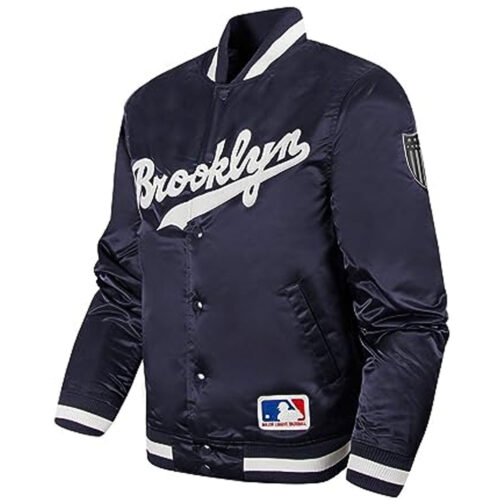 Brooklyn Dodgers Maroon Satin Jacket - Image 6