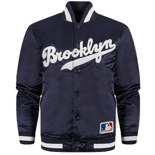Brooklyn Dodgers Maroon Satin Jacket - Image 2