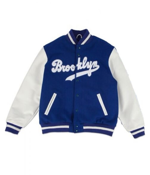 Varsity Brooklyn Dodgers Blue and White Jacket