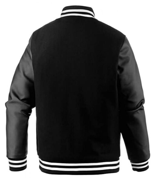 Brooklyn Dodgers Black Letterman Jacket - Image 4