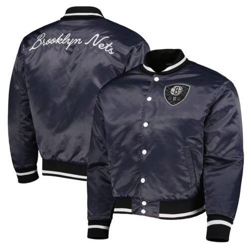 Brooklyn Nets 10th Anniversary Charcoal Jacket - Image 3
