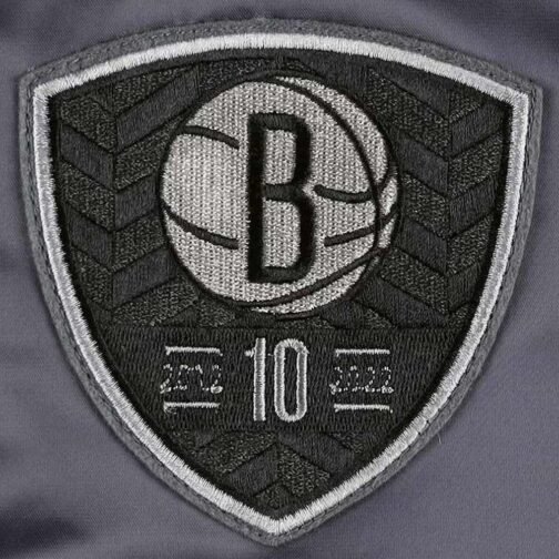 Brooklyn Nets 10th Anniversary Charcoal Jacket - Image 4