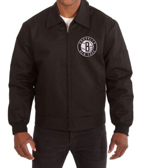 Workwear Brooklyn Nets Cotton Black Jacket