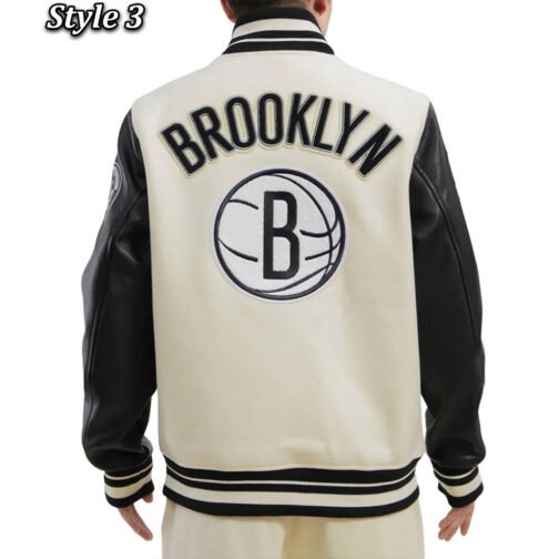 Mash Up Brooklyn Nets Black Varsity Jacket - Image 8