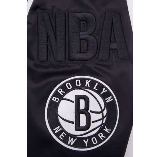 Brooklyn Nets Mashup Classic Rib Satin Jacket - Image 5