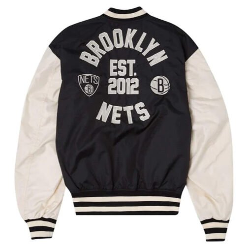 Brooklyn Nets New Era Bomber Jacket - Image 2