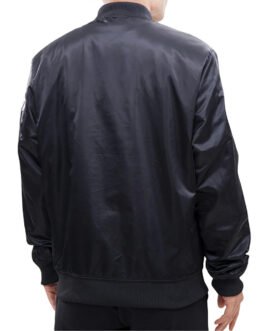 Brooklyn Nets Team Logo Black Satin Jacket