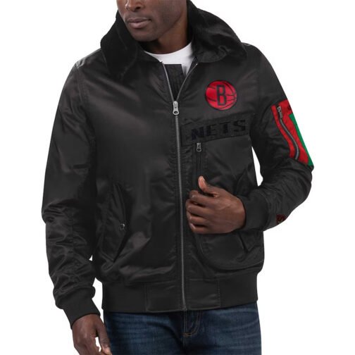 Brooklyn Nets Ty Mopkins Black Jacket - Image 4