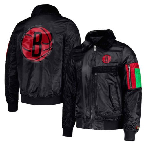 Brooklyn Nets Ty Mopkins Black Jacket - Image 3