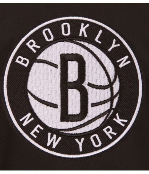 Workwear Brooklyn Nets Cotton Black Jacket - Image 2