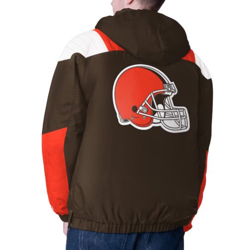 Brown Cleveland Browns Charger Half-Zip Pullover Jacket - Image 2