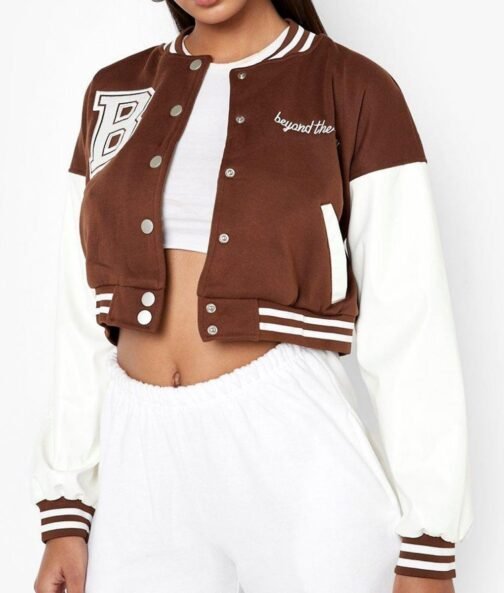 Beyond The Range Cropped Varsity Jacket - Image 10