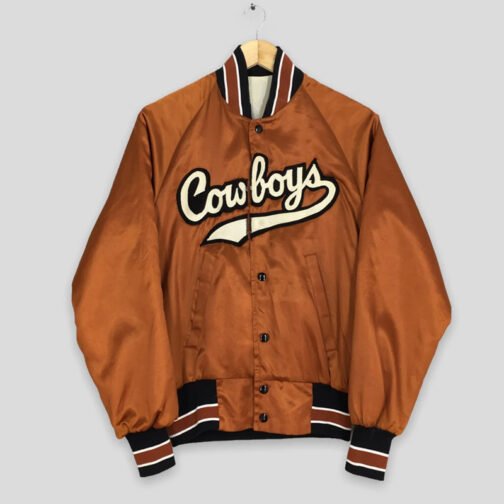 90’s Dallas Cowboys Brown Satin Jacket