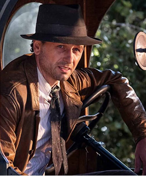 Perry Mason Matthew Rhys Brown Leather Jacket - Image 8