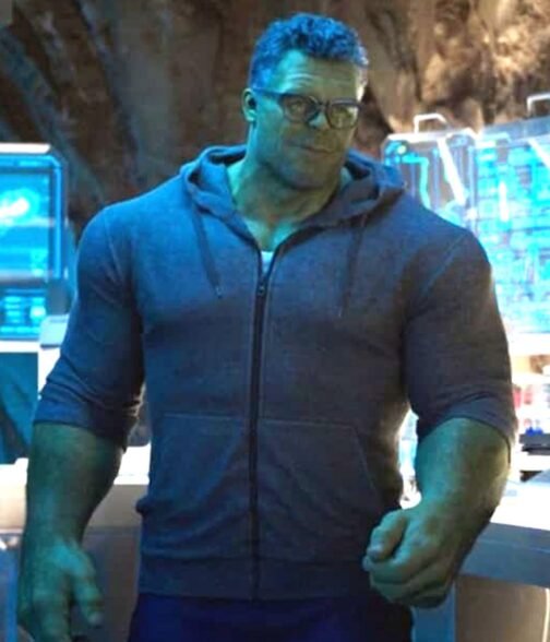 She-Hulk Mark Ruffalo Fleece Grey Hoodie - Image 3