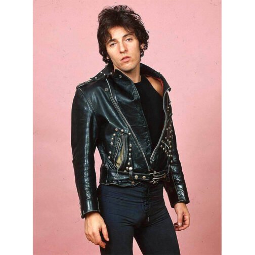 Bruce Springsteen Studded Black Leather Jacket