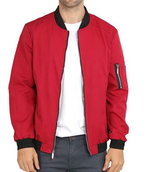 Bruce Willis Apex Bomber Red Jacket