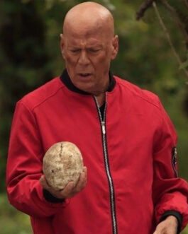 Bruce Willis Apex Bomber Red Jacket