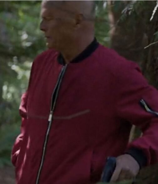 Bruce Willis Apex Bomber Red Jacket - Image 8