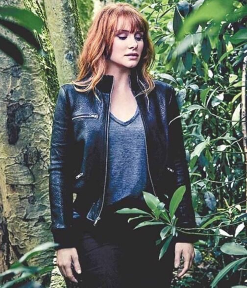 Jurassic World Bryce Dallas Howard Black Leather Jacket - Image 7