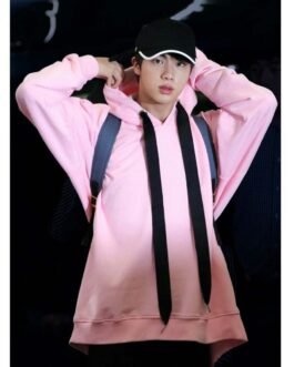 Jin BTS Pink Fleece Hoodie
