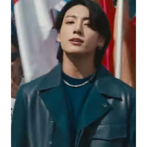 Jung Kook FIFA World Cup BTS Leather Jacket - Image 2