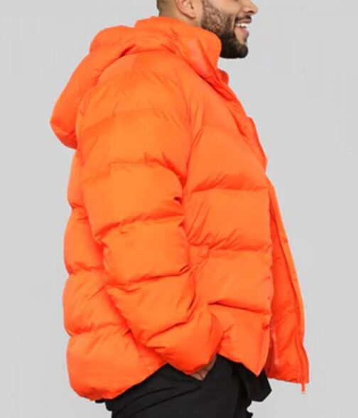 Classic Puffer Orange Bubble Jacket - Image 8
