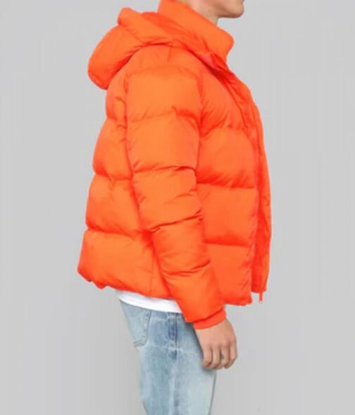 Classic Puffer Orange Bubble Jacket - Image 7
