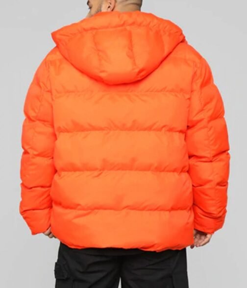 Classic Puffer Orange Bubble Jacket - Image 4