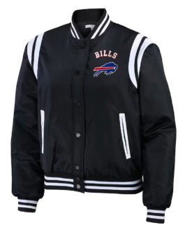 Buffalo Bills Full-Zip Black Bomber Jacket