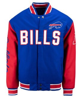 Buffalo Bills Blue and Red Varsity Wool Jacket