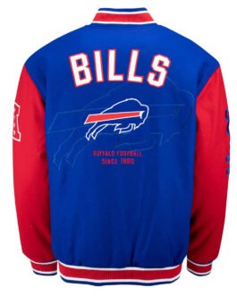 Buffalo Bills Blue and Red Varsity Wool Jacket