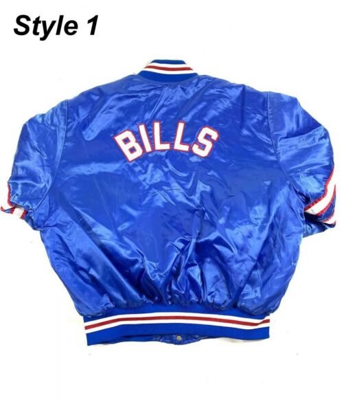 Mafia Buffalo Bills Blue Satin Jacket - Image 4
