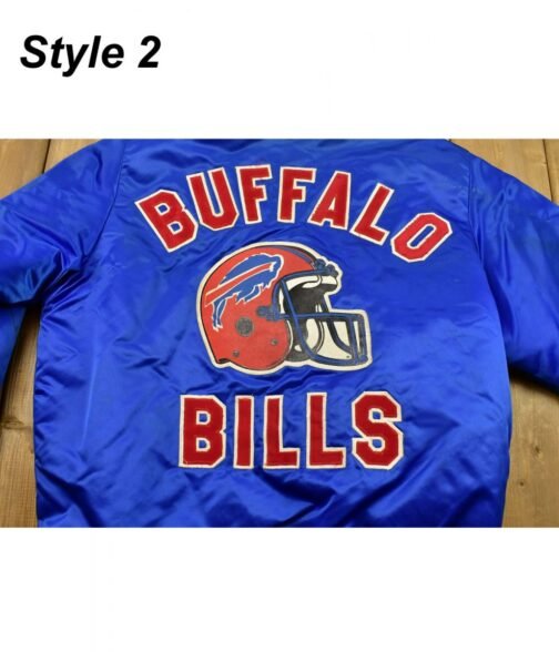 Mafia Buffalo Bills Blue Satin Jacket - Image 10