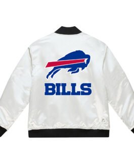 Buffalo Bills Bomber White Jacket