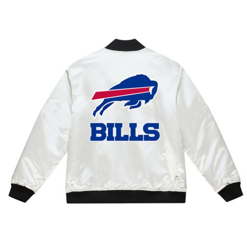 Buffalo Bills Bomber White Jacket - Image 2