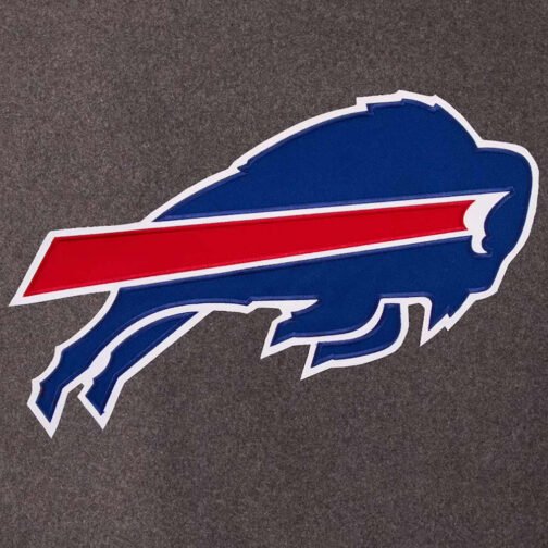 Buffalo Bills Charcoal and Black Varsity Jacket - Image 3