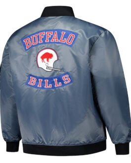 Buffalo Bills Charcoal Bomber Full-Zip Jacket