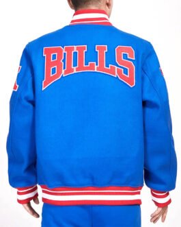 Buffalo Bills Crest Emblem Royal Varsity Jacket