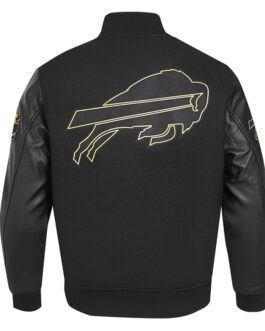 Buffalo Bills Full-Zip Black Varsity Jacket