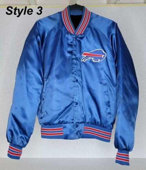 Mafia Buffalo Bills Blue Satin Jacket - Image 7