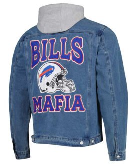 Buffalo Bills Mafia Denim Hooded Jacket
