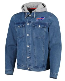 Buffalo Bills Mafia Denim Hooded Jacket