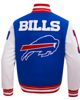 Buffalo Bills Mashup Rib Varsity Wool/Leather Jacket