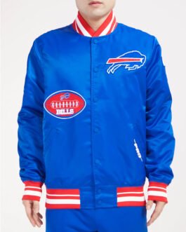 Buffalo Bills Old English Classic Rib Satin Jacket